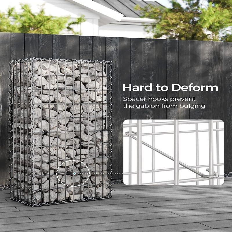 Sturdy and Durable Galvanized Steel Gabion Baskets Easy Assembly Metal Partition Walls and Fencing