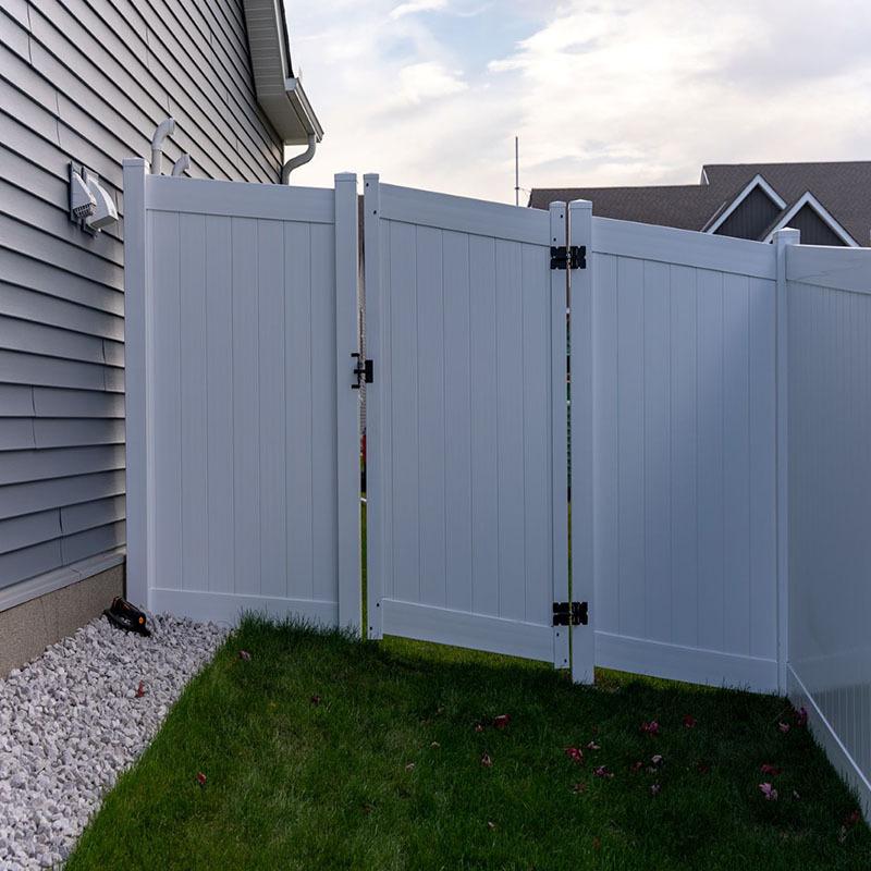 White Vinyl Fence Panels 6x8ft and 6x6ft for Wall Privacy & Farm & Driveway Gates White Privacy Plastic PVC Wall Fence