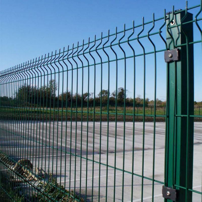 3D Curved Wire Mesh Panels Outdoor Security Fence with Powder Coated Metal Frame for Farm Fencing and Driveway Gates