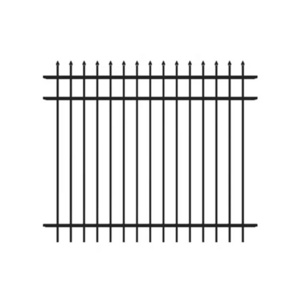 Hot Selling Swimming Fencing Black Outdoor Metal Garden Pool Steel Picket Fence Panels Spearhead steel fence