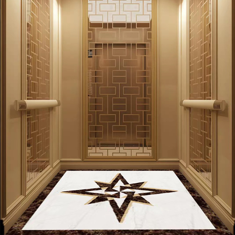 Commercial Residential Elevator Floor Mat Graphic Design Indoor Hotel Vinyl Flooring Adhesive 3 Years Rubber Floor Tiles Indoor