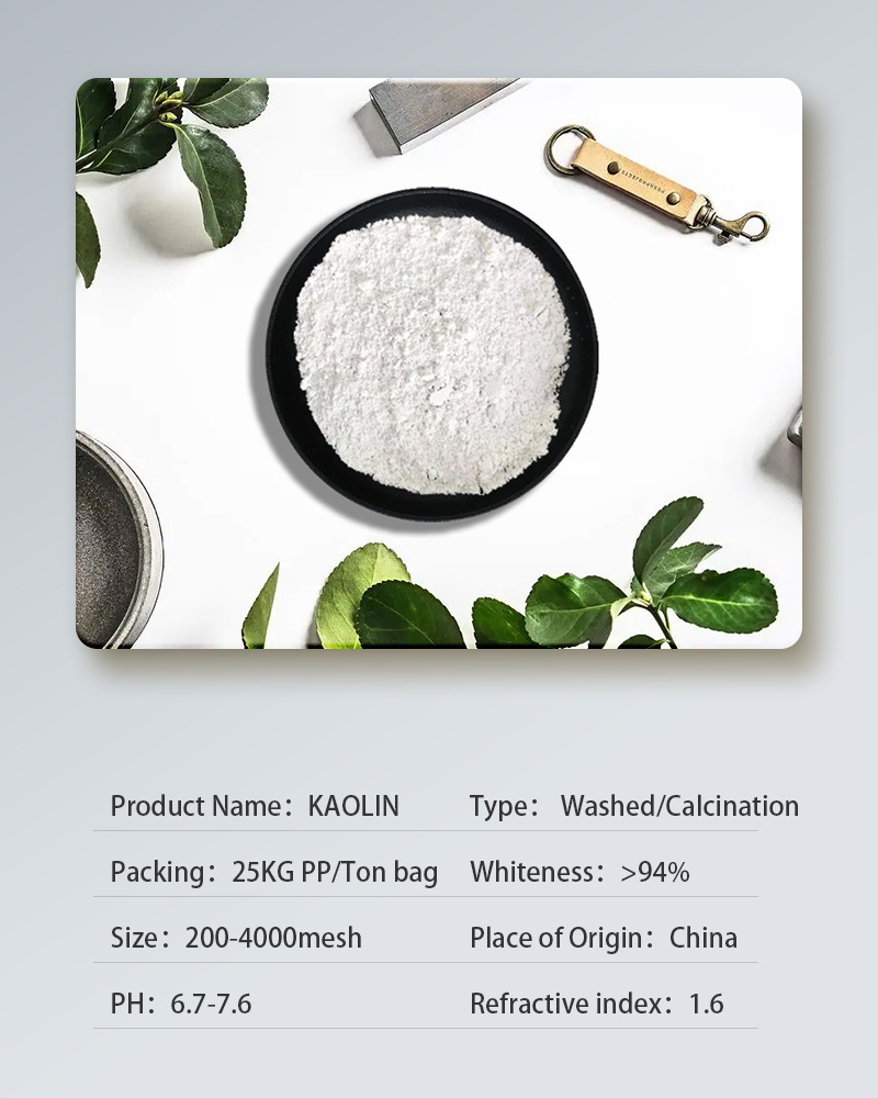 Washed Calcined Calcind Calcium Kaolin Clay 325 Mesh Powder Price Per Ton for Paint Ceramic Refractory Applications