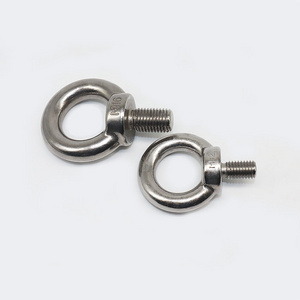 Customized Extended Eye Bolt DIN580 304/316 Stainless Steel Sheep Eye Screw M6-M48 Lifting Eye Bolt with Fixed Plastic Usage