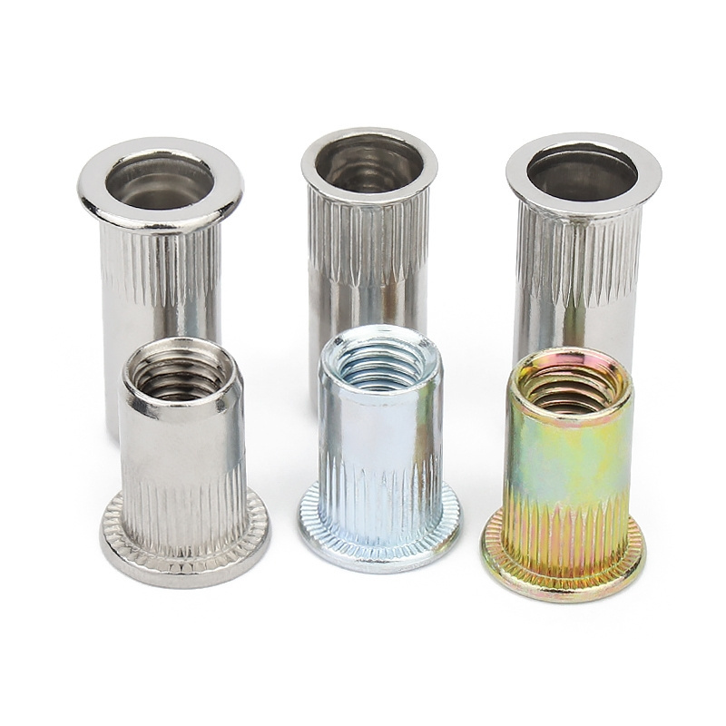 Rivet Nut  M3 M8 Blind Stainless Steel M6 Small 90 Countersunk Flat Head Threaded Tubular Hexagon Remache tuerca knurled rivet