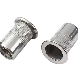 Professional Stainless Steel Rivet Nuts with Flat Head and Knurled Design M5 M3 M6 M8 Nuts for Mining and Automotive Industry