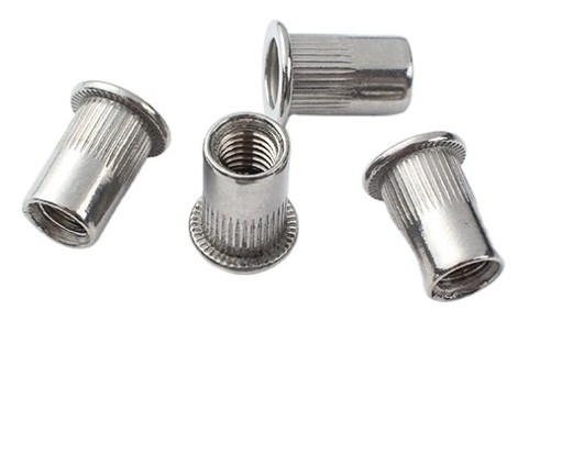 Professional Stainless Steel Rivet Nuts with Flat Head and Knurled Design M5 M3 M6 M8 Nuts for Mining and Automotive Industry