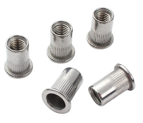 Professional Stainless Steel Rivet Nuts with Flat Head and Knurled Design M5 M3 M6 M8 Nuts for Mining and Automotive Industry