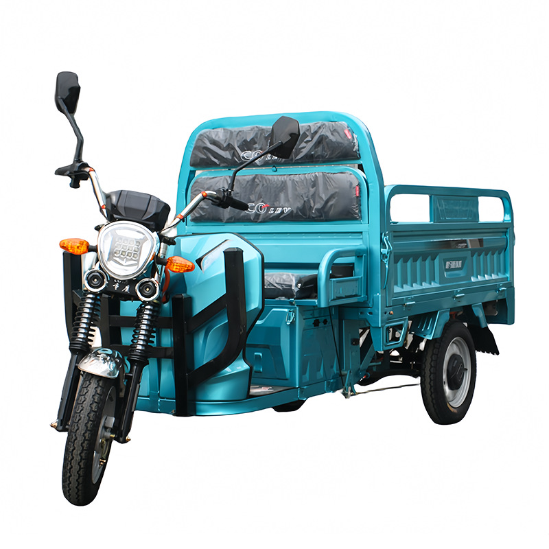 CE certification hot selling 500W electric freight tricycle steel frame with 3-speed 12V battery 50km/h maximum speed