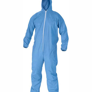 Blue Polypropylene Disposable Coverall PP/SMS Unisex Disposable Coverall