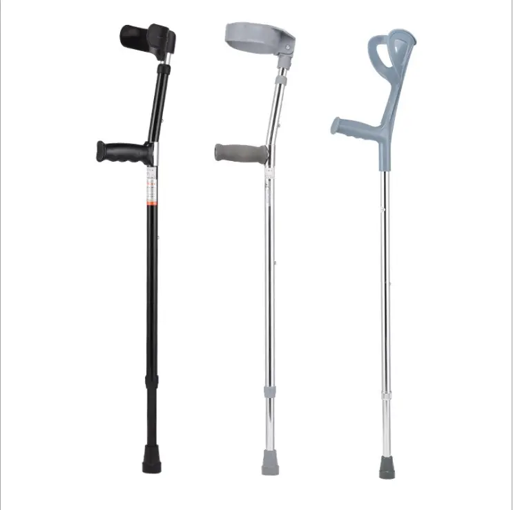 Folding Telescopic Trekking Poles Antiskid Crutch Elderly Cane