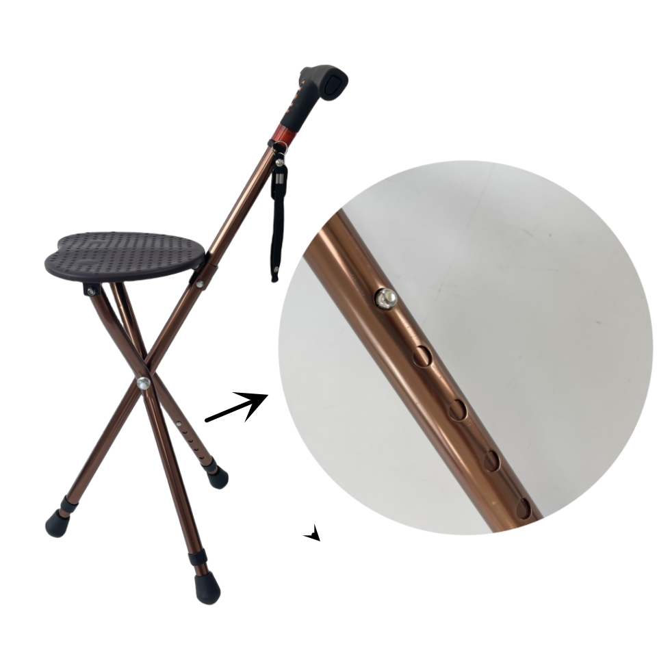 Trending products 2024 new arrivals adjustable telescopic old men used walking stick with stool multifunction