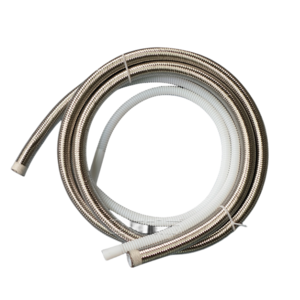 3/8" DN06 Corrugated PTFE Hose with Stainless Steel Braiding for Oil Pump Fuel Delivery