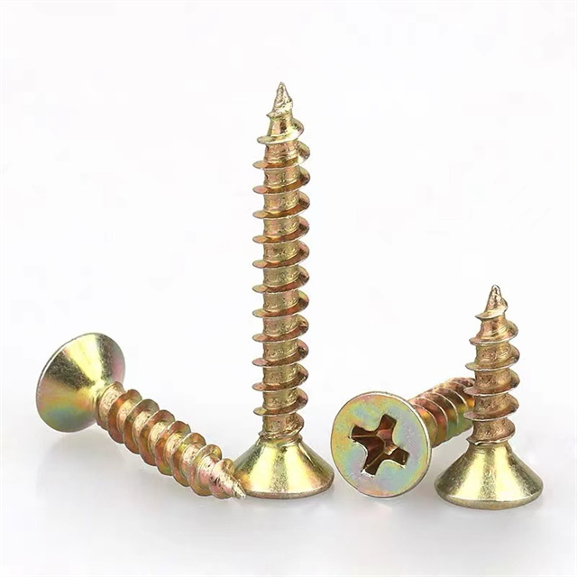 High quality chipboard screws Zinc Plated Chipboard Screw furniture fitting Metric Cross recessed countersunk head screw