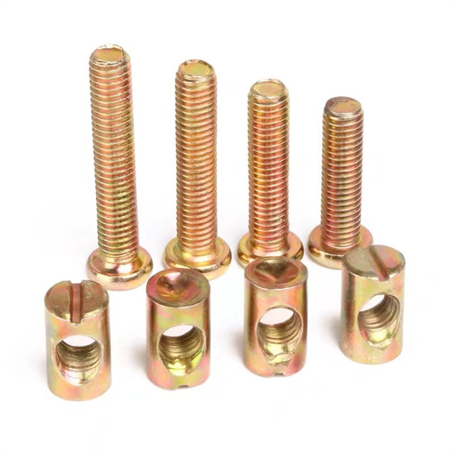 Zinc Plated Hexagonal Socket Flat Head Furniture Fitting Screw M6 Furniture Screws Connecting Bolts with Barrel Nuts