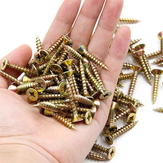 High quality chipboard screws Zinc Plated Chipboard Screw furniture fitting Metric Cross recessed countersunk head screw