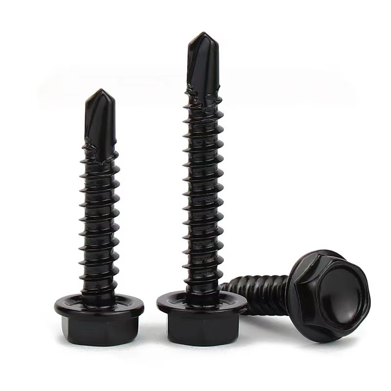 M4.2 M4.8 black 410 stainless steel color steel outer hexagonal dovetail nail self tapping and self drilling screw