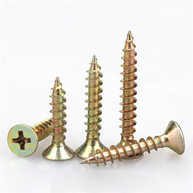 High quality chipboard screws Zinc Plated Chipboard Screw furniture fitting Metric Cross recessed countersunk head screw