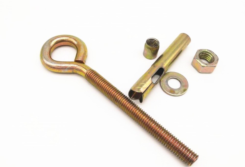 Factory Price Good Quality Zinc Plated Carbon Steel Yellow Sleeve Anchor Bolt Eye Bolt Anchor