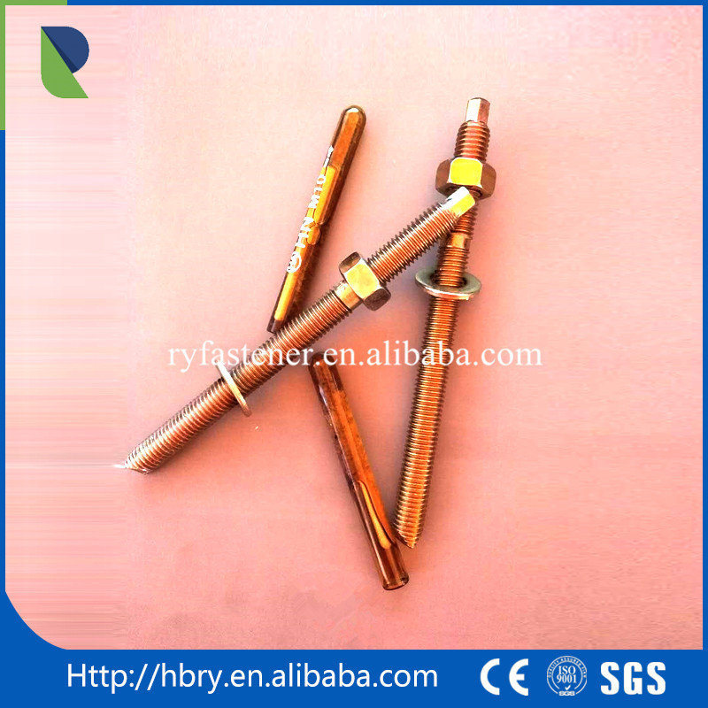 anchor bolt m20 bolt 8.8 High Quality Galvanized Stud Bolt for Chemical Anchor