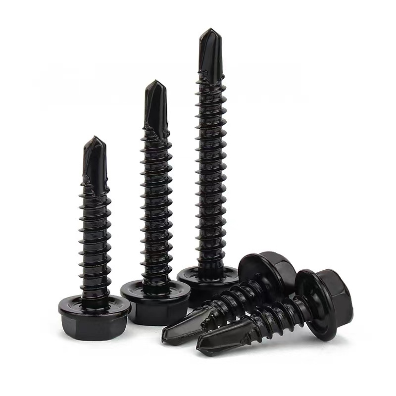 M4.2 M4.8 black 410 stainless steel color steel outer hexagonal dovetail nail self tapping and self drilling screw