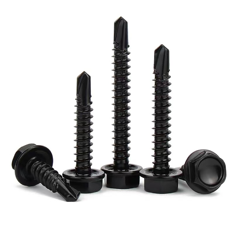 M4.2 M4.8 black 410 stainless steel color steel outer hexagonal dovetail nail self tapping and self drilling screw