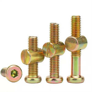 Zinc Plated Hexagonal Socket Flat Head Furniture Fitting Screw M6 Furniture Screws Connecting Bolts with Barrel Nuts