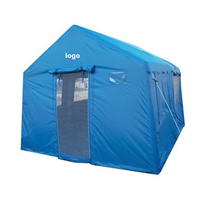 High Quality Customized Waterproof Blue Tent Survival Rescue Shelter Refugee Emergency Disaster Relief Earthquake Tent