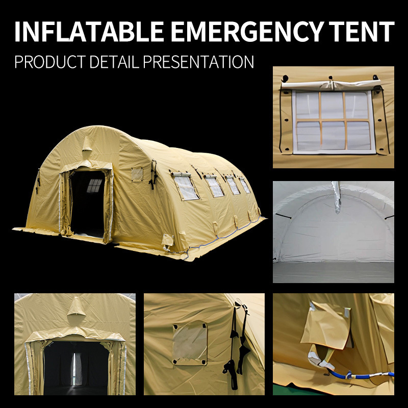 Outdoor Sports Weather Base Portable Summer Rain Waterproof Pop Up Camping Emergency Life Survival Inflatable Sun Shelter Tent