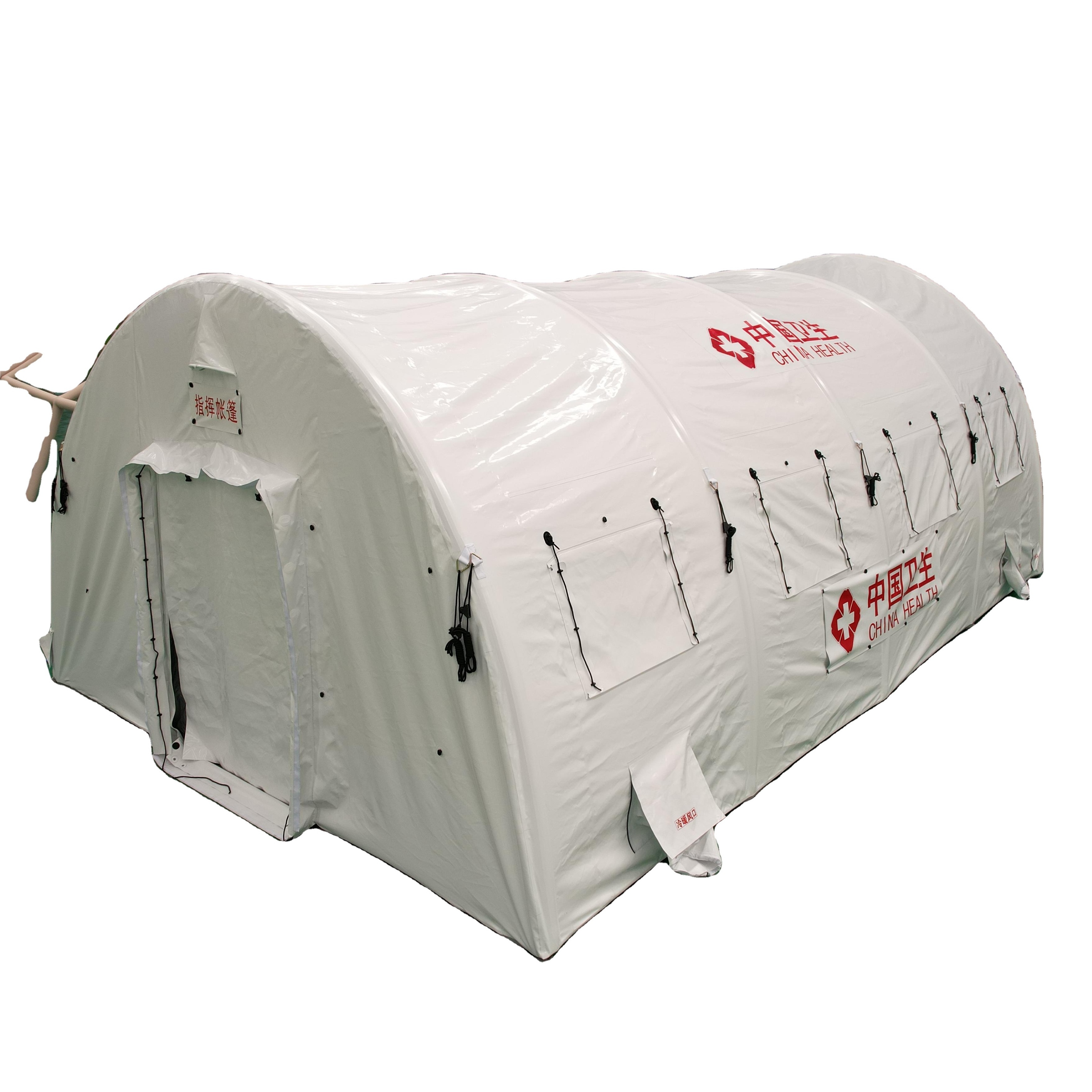 Fire emergency double layer inflatable camping glamping hospital  inflatable warehouse glamping inflatable medical tent For Rest