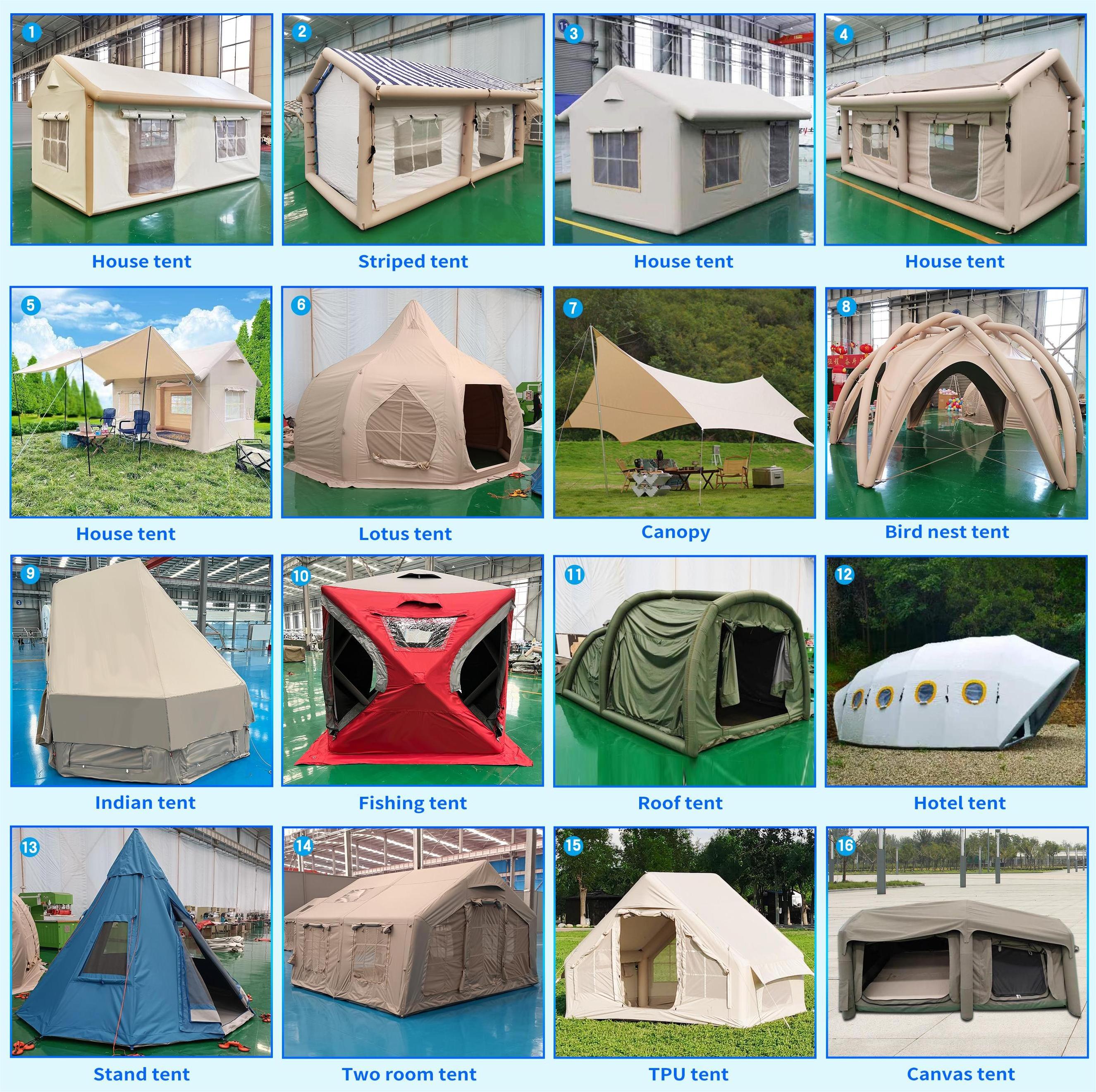 Factory direct price Custom Multi Persons Large Room Waterproof Inflatable House Air Tent Outdoor Inflatable Camping winter Tent