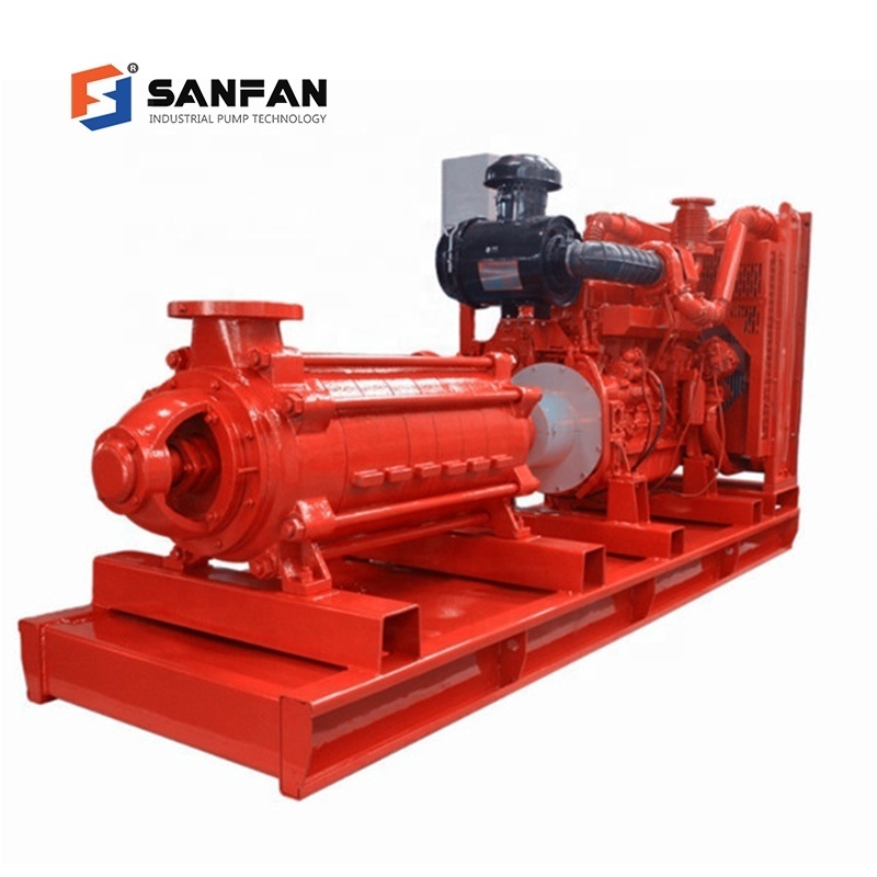 manufacturers high pressure irrigation 6 inch Multistage Centrifugal Ultra-high head set Fire Fighting Pump Diesel Water Pump