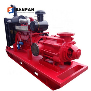 manufacturers high pressure irrigation 6 inch Multistage Centrifugal Ultra-high head set Fire Fighting Pump Diesel Water Pump