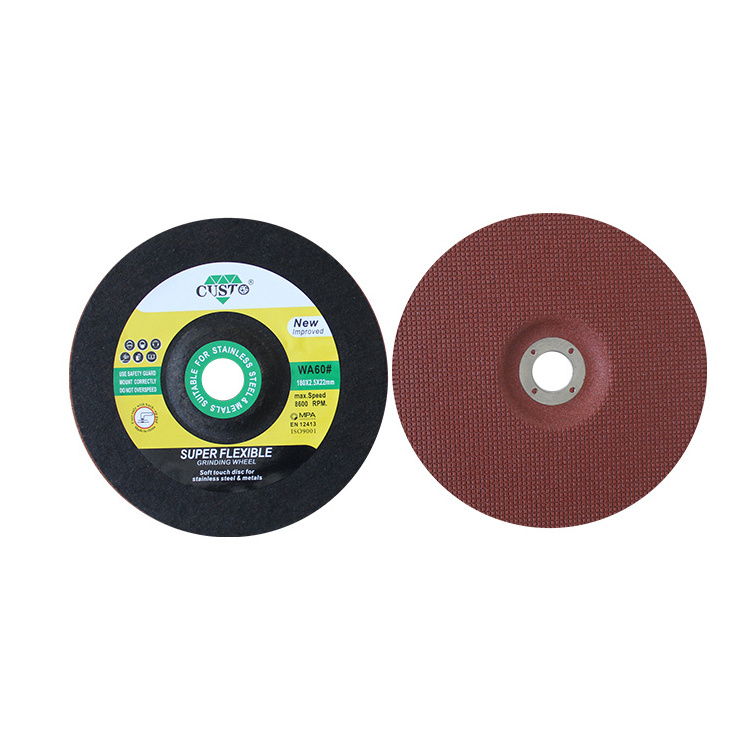 CUSTO 7inch Diameter Grinding Wheel Polishing Wheel Shape Flexible Grinding Disc for Stainless Steel