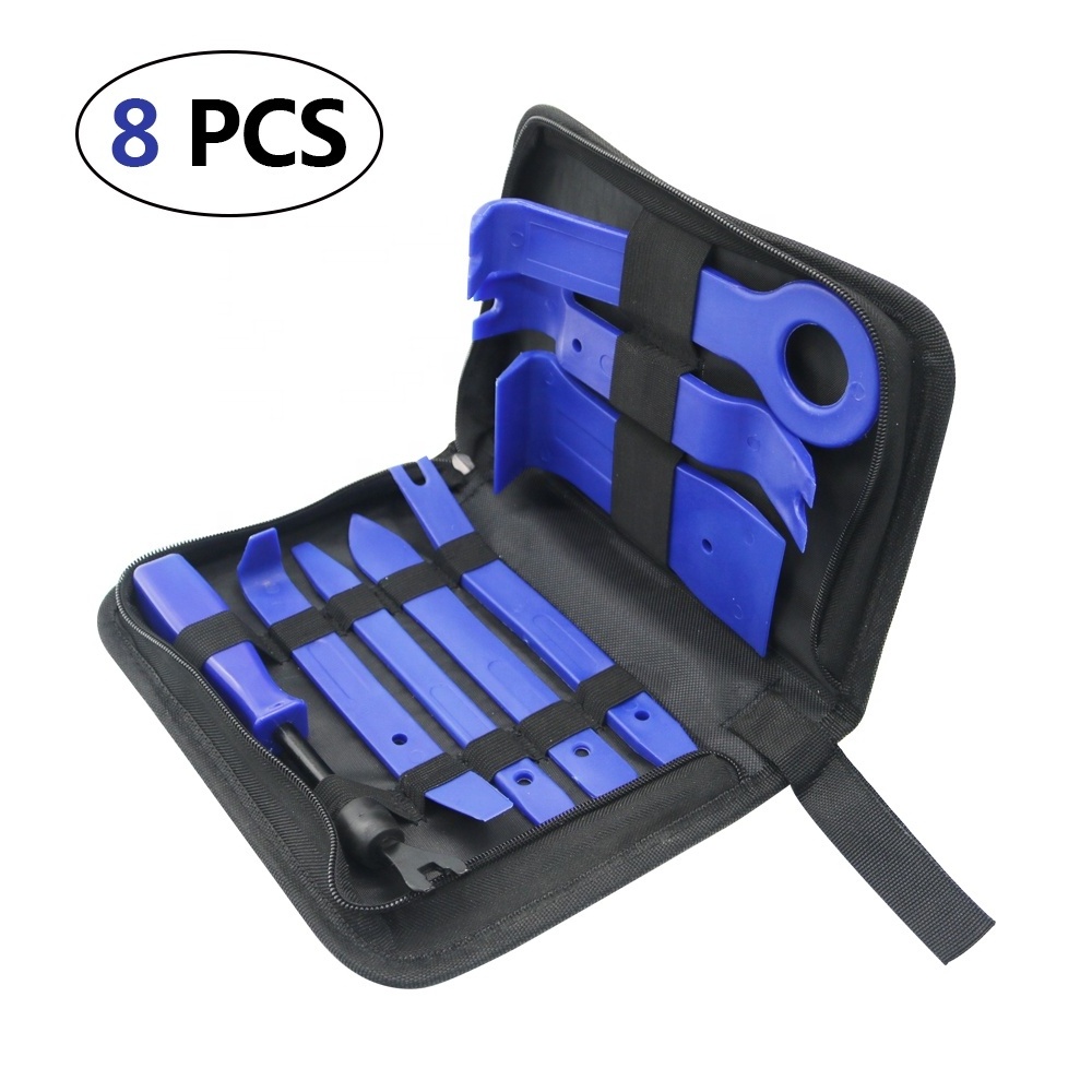 8PCS Auto Trim Removal Tool Set Car Audio Dash Door Panel Window Molding Fastener Remover Tool Kit