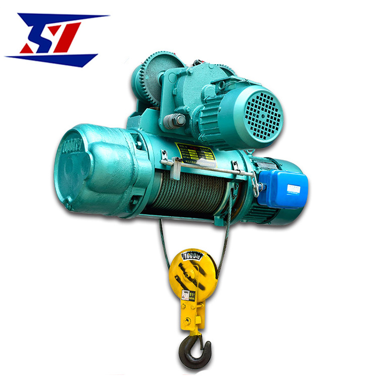 China supplier construction high quality Wireless remote control 1ton cd wire rope electric hoist