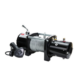 High quality factory supplied multi-function Synthetic Rope 12V 24V electric winch