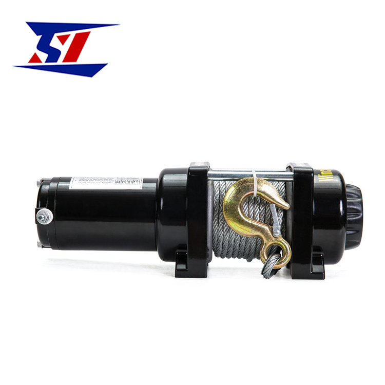 High quality factory supplied multi-function Synthetic Rope 12V 24V electric winch