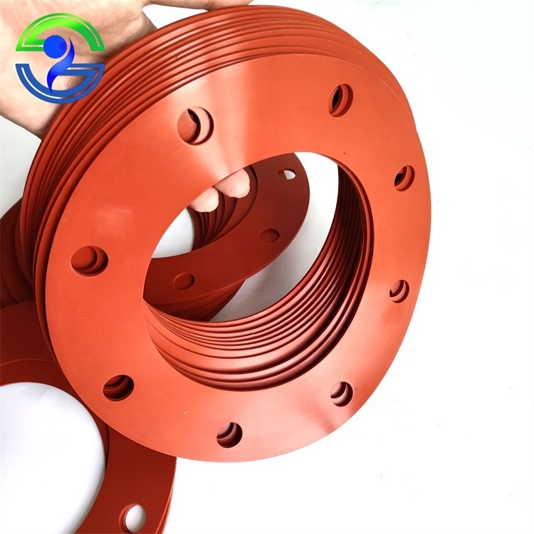 Sanyong Factory Direct Red Silicone Flange Rubber Gasket/Joint Rubber Seal Customized Gasket