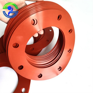 Sanyong Factory Direct Red Silicone Flange Rubber Gasket/Joint Rubber Seal Customized Gasket