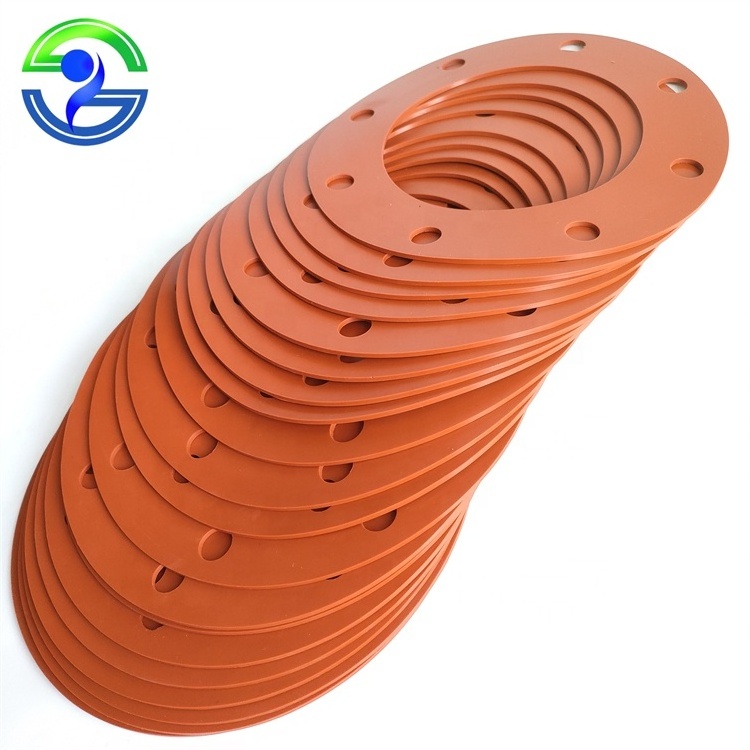 Sanyong Factory Direct Red Silicone Flange Rubber Gasket/Joint Rubber Seal Customized Gasket