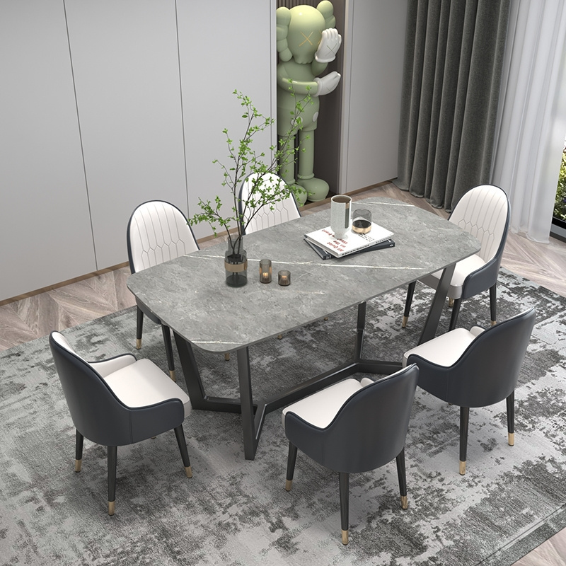 Simple Dining Table Casual sintered stone Table Living Room Dining Room Furniture Set