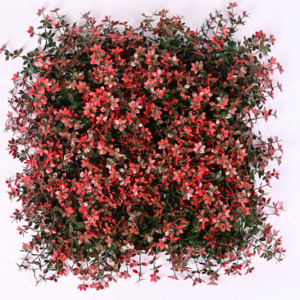 50*50 Artificial plant wall decoration red maple leaf grass  door head indoor plastic artificial grass outdoor