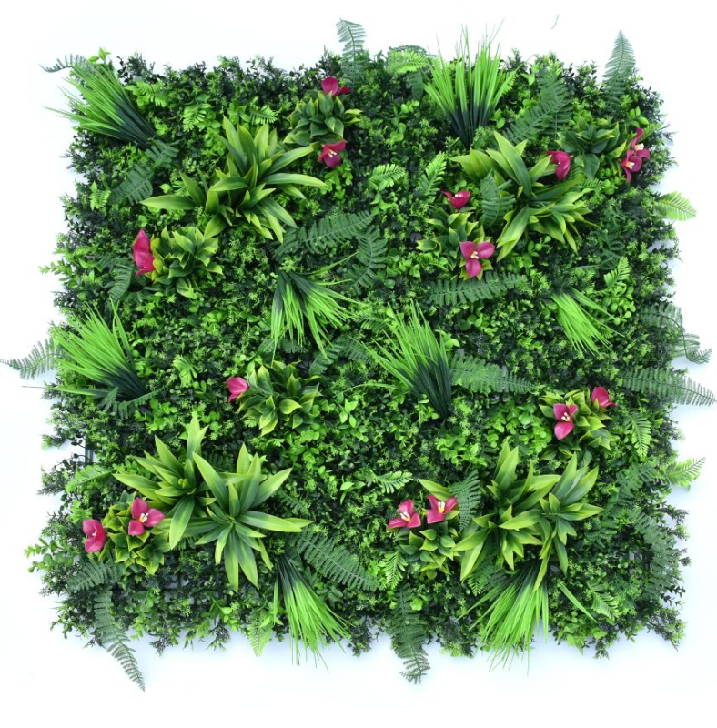 1m*1m Interior Decor Artificial Foliage Wall Green wall  Garden Artificial Vertical Garden Low Maintenance for Balconies