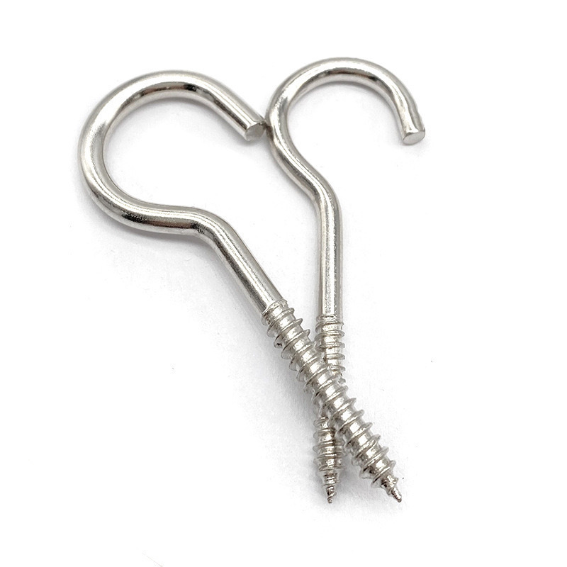 High quality customization Open your eyes and attack yourself C hook screw eye bolt hook closed shape screw hook