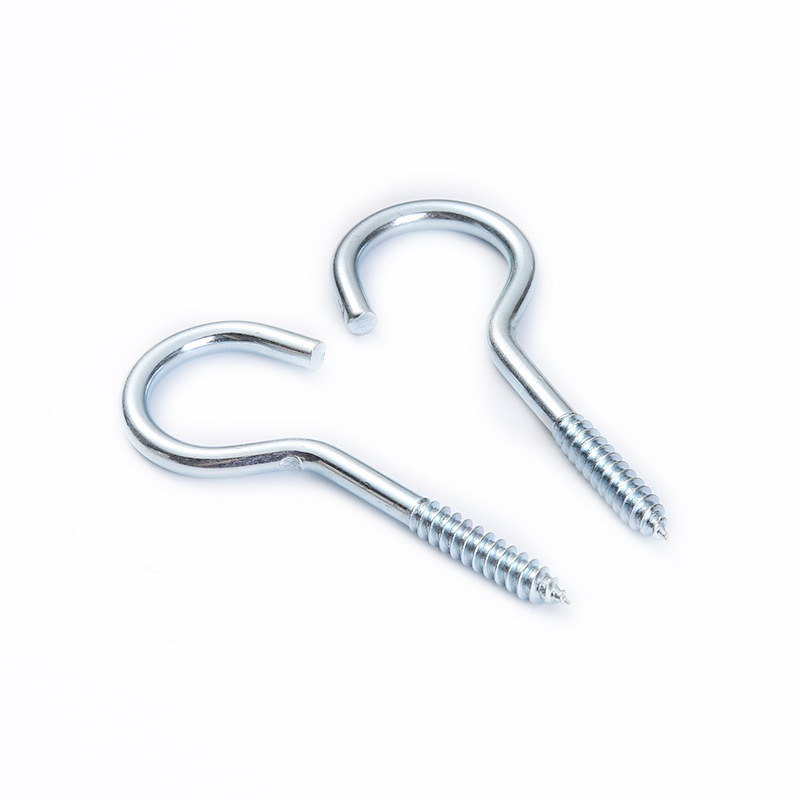 High quality customization Galvanized  white zinc Eye-opening self-tapping C-hook screws hook bolt sheep eye circles