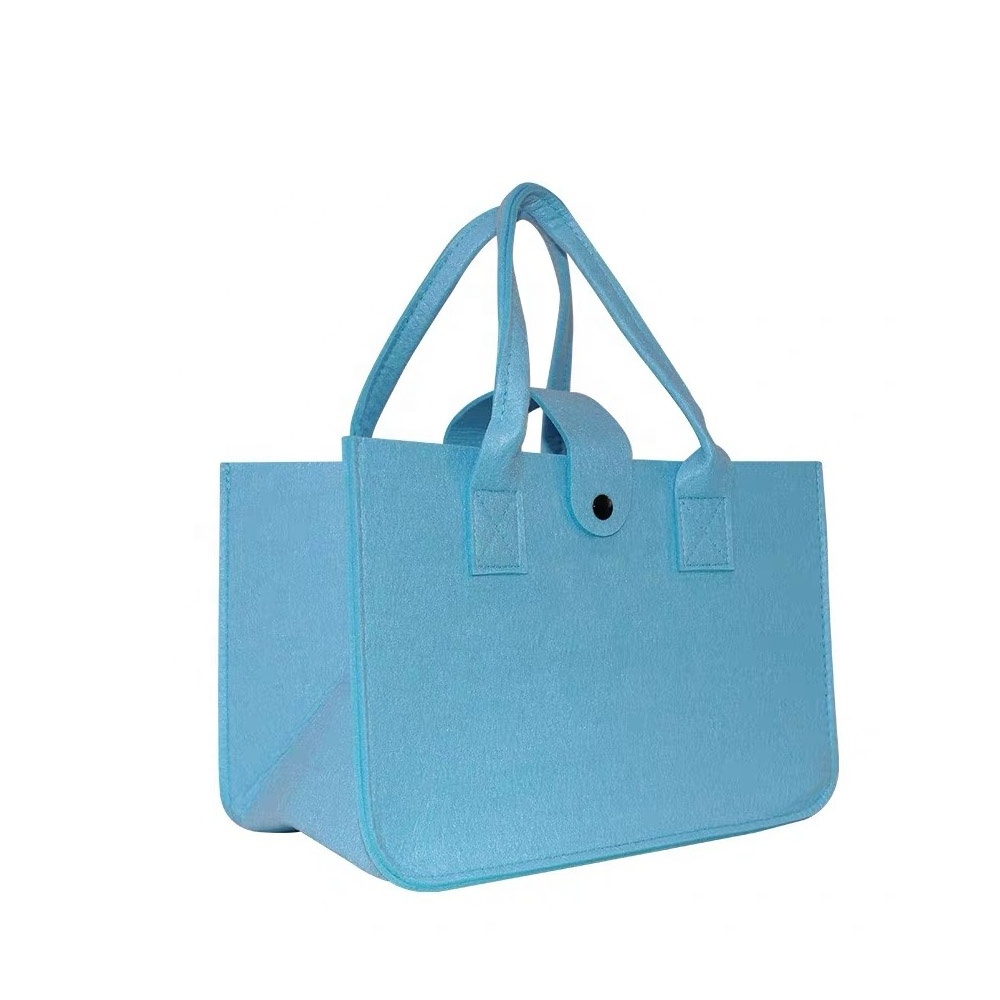 Reusable Custom Logo Eco-friendly Casual Large Capacity felt bag women felt tote bag handbags wool felt shopping bag