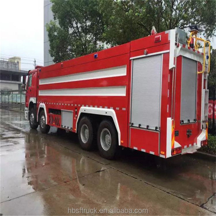 A water tank fire truck with a range of 100 meters