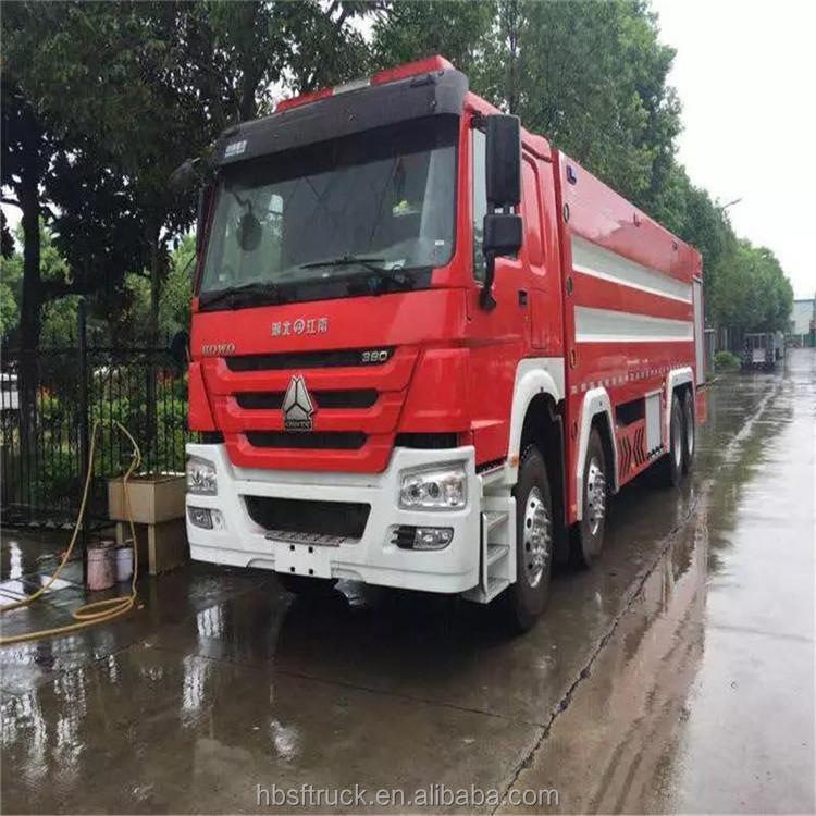 A water tank fire truck with a range of 100 meters