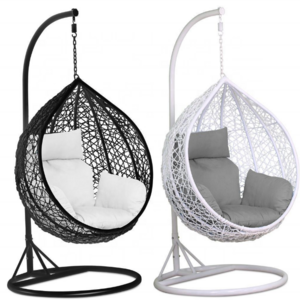 Outdoor Furniture Patio Swings Hanging Egg Swing cocoons Chair with Metal Stand Indoor Wicker Rattan Garden  hanging chair