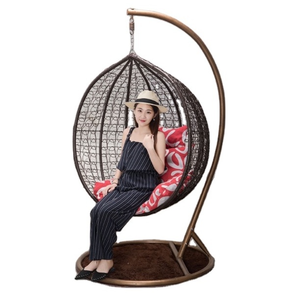 Shangjie high quality Patio Outdoor rattan Swing egg Wicker swing Chair